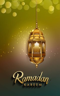 Ramazan kutlamaları arka plan, zarif tebrik kartı tasarım şablonu, metin tebrik kartı için yer ve Ramazan kareem için pankart.