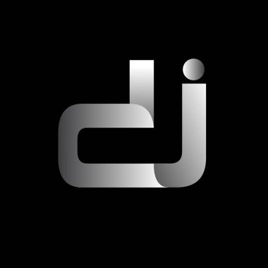 İlk harfi büyük harf modern ve basit logosu beyaz renkli, izole siyah arka plan bağlı. Vektör tasarım şablonu öğeleri şirket kimliği için.