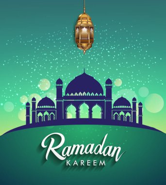 Ramazan kutlamaları arka plan, zarif tebrik kartı tasarım şablonu, metin tebrik kartı için yer ve Ramazan kareem için pankart.