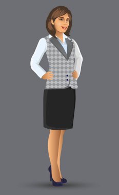 Öğretmen veya öğretim poz sunuda, kadın öğretmen karikatür figürü sundu, dersler, eğitim, sınıf vektör çizim