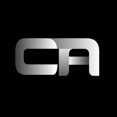 İlk harf ca büyük modern ve beyaz renkli, izole siyah arka plan basit logo bağlı. Vektör tasarım şablonu öğeleri şirket kimliği için.
