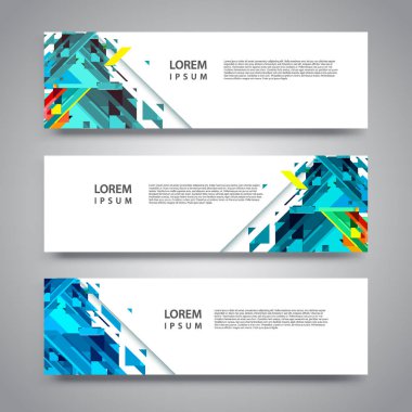 Vektör soyut küp desen tasarım afiş web şablonu ayarla.