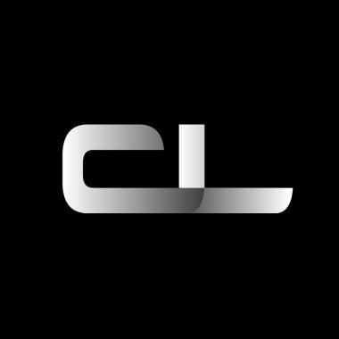 İlk harf cl büyük modern ve beyaz renkli, izole siyah arka plan basit logo bağlı. Vektör tasarım şablonu öğeleri şirket kimliği için.