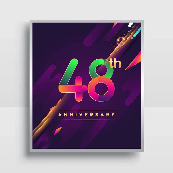 Años Logotipo Aniversario Diseño Vectores Para Invitación Cartel Diecinueve Años — Vector de stock