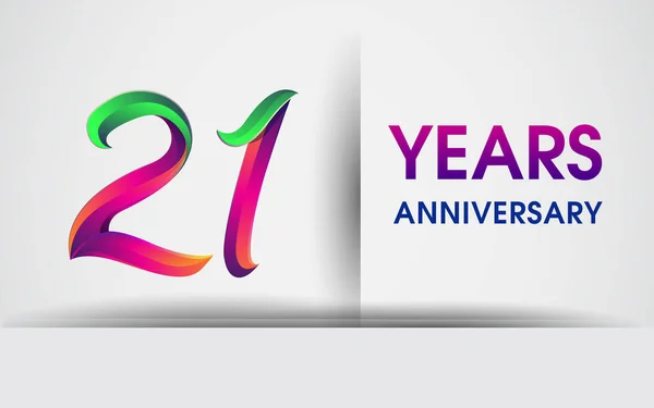 周年記念ロゴ カラフルなデザインのロゴが白い背景で隔離のベクトル要素の 歳の誕生日を祝うパーティー — ストックベクタ