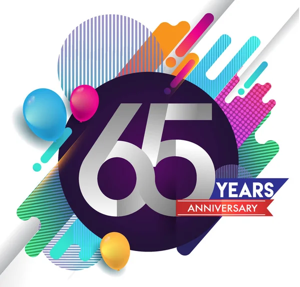 Years Anniversary Logo Colorful Abstract Background Vector Design Template Elements — Stock Vector