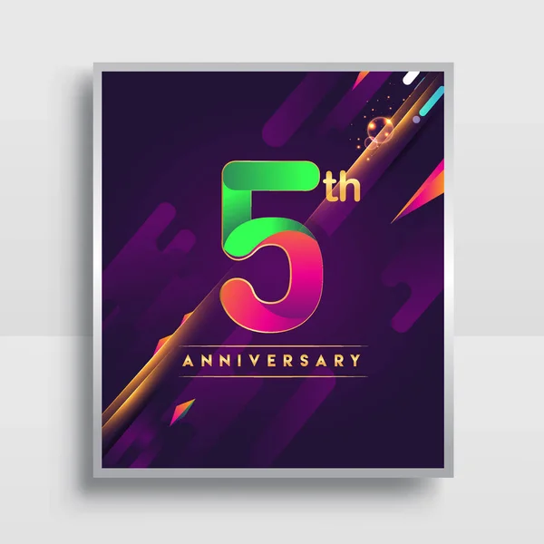 Logotipo Aniversario Años Diseño Vectorial Para Invitación Cartel Diecinueve Años — Vector de stock