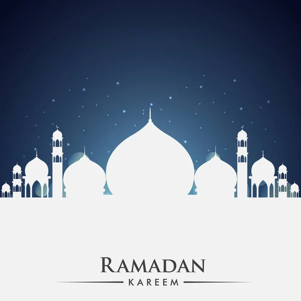 Fundo Saudações Ramadã Modelo Design Cartão Saudações Elegante Lugar Para — Vetor de Stock