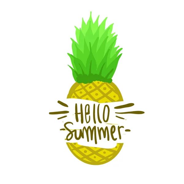 Fondo Verano Logotipo Dibujado Mano Elementos Diseño Para Vacaciones Verano — Vector de stock