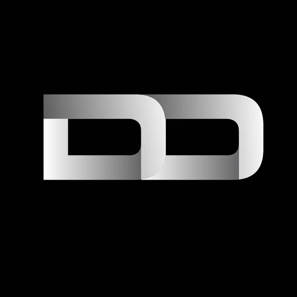頭文字 大文字モダンとシンプルなロゴ リンク白い色では分離されて黒の背景 企業アイデンティティのベクトル デザイン テンプレート要素 — ストックベクタ