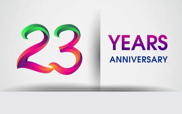 Logotipo Celebración Del Aniversario Logotipo Diseño Colorido Aislado Sobre Fondo — Archivo Imágenes Vectoriales