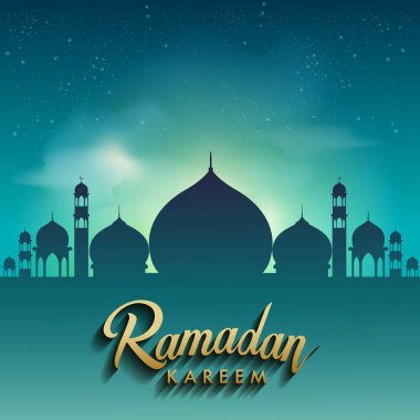 Ramazan kutlamaları arka plan, zarif tebrik kartı tasarım şablonu, metin tebrik kartı için yer ve Ramazan kareem için pankart.