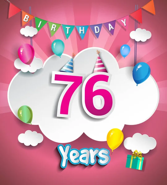 Ans Anniversaire Design Pour Cartes Vœux Affiche Avec Coffrets Cadeaux Image Vectorielle Vectorideas C