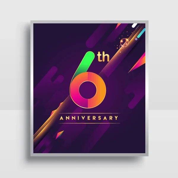 Logo Aniversario Años Diseño Vectorial Para Invitación Cartel Celebración Cumpleaños — Archivo Imágenes Vectoriales