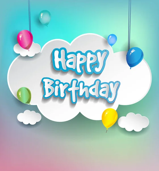 Feliz Cumpleaños Tipografía Vector Diseño Para Tarjetas Felicitación Póster Con — Vector de stock