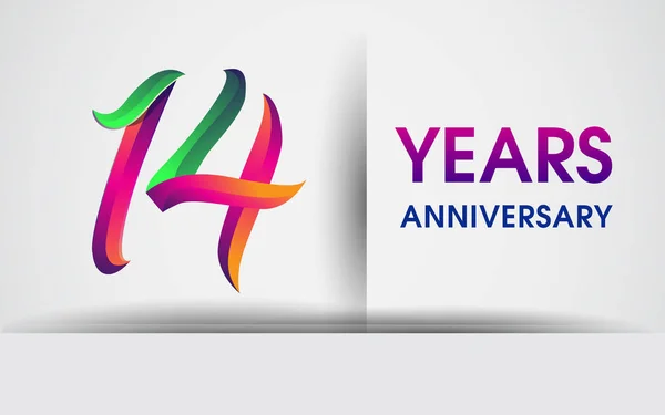 Logotipo Celebración Del Aniversario Logotipo Diseño Colorido Aislado Sobre Fondo — Archivo Imágenes Vectoriales