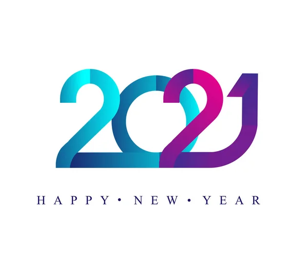 2021 Сучасний Логотип Щасливий Знак 2021 Року Сучасний Дизайн Векторні — стоковий вектор