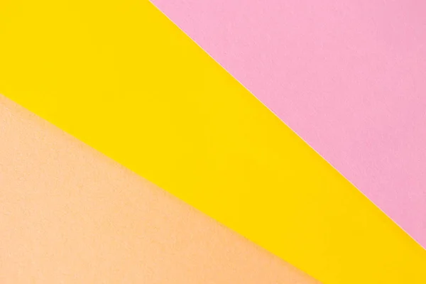 Gekleurd Papier Pastel Geel Roze Kleuren Achtergrondbeeld — Stockfoto