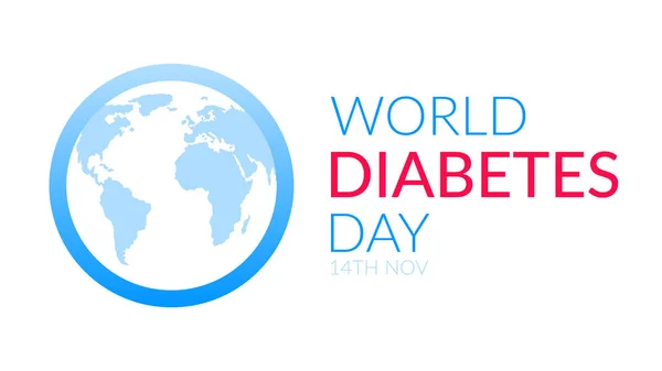 Concept Voor Wereld Diabetes Dag Bescherming Van Gezondheid Vector Illustratie — Stockvector