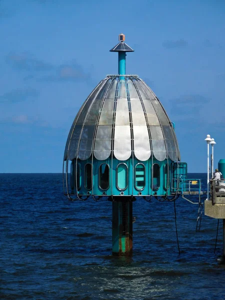 Die Sprunggondel Der Seebrücke Auf Usedom — Stockfoto