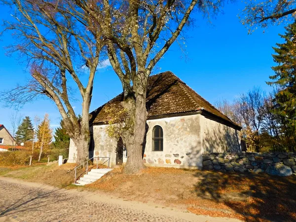 Die Dorfkirche Metzelthin Uckermark — Stockfoto