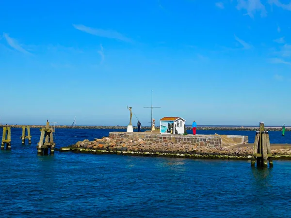 Ingresso Del Porto Warnemuende — Foto Stock