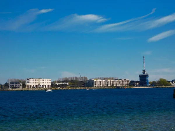 Είσοδος Του Λιμανιού Του Warnemuende — Φωτογραφία Αρχείου