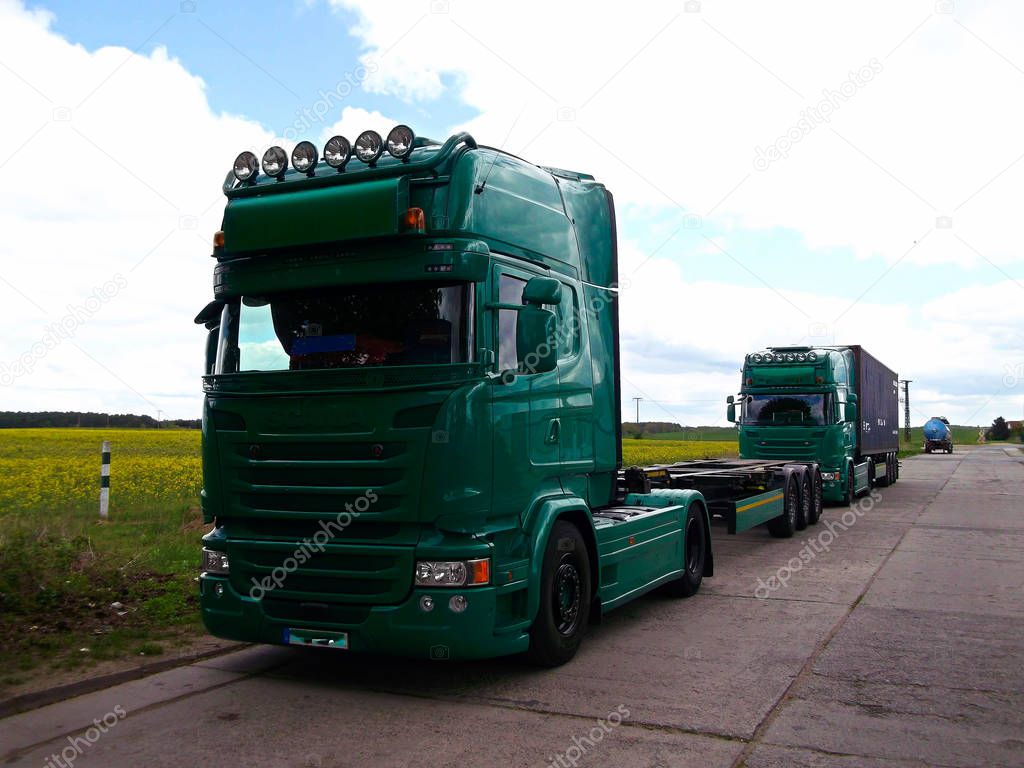 Modern tractor for road haulage