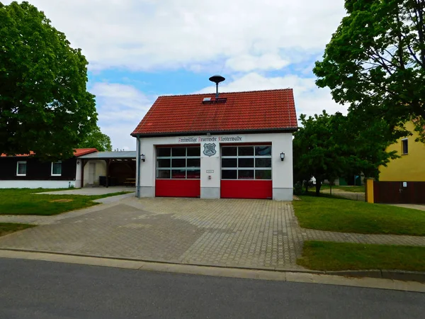 Construção Barragem Bombeiros Voluntária Klosterwalde — Fotografia de Stock