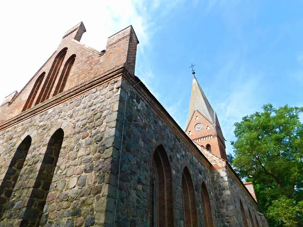 Protestantse Veld Stenen Kerk Uit 13E Eeuw Wijk Barnim — Stockfoto