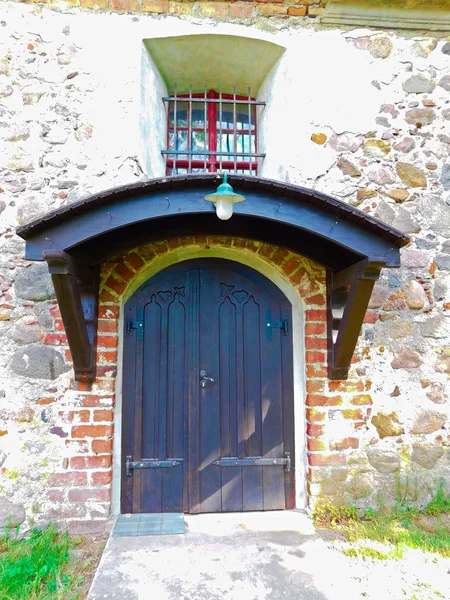 Portal Entrada Igreja Aldeia Protestante — Fotografia de Stock