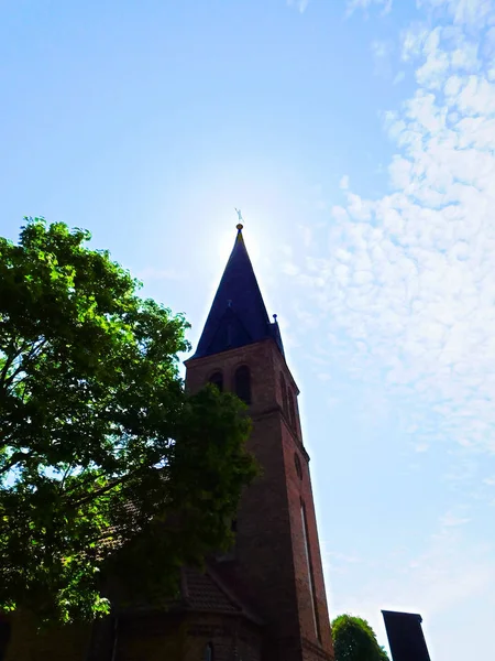 Iluminação Igreja Evangélica São Miguel — Fotografia de Stock