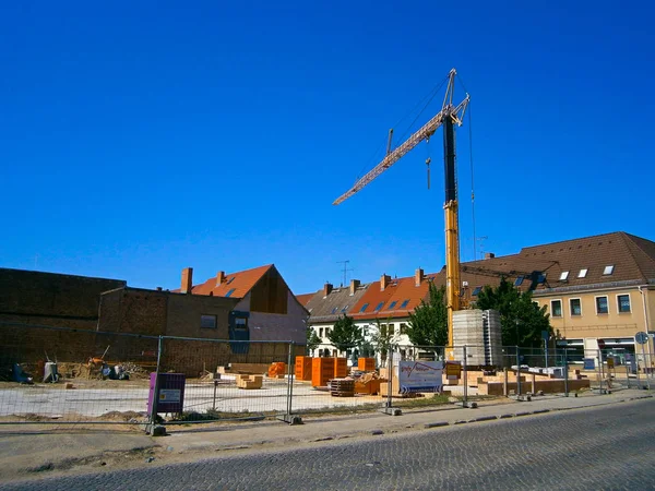 Templin Brandenburgia Powiat Uckermark Niemcy Maja 2012 Nowy Budynek Mieście — Zdjęcie stockowe