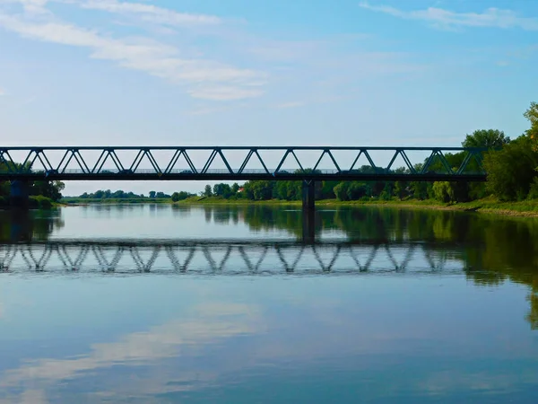 Border River Germany Poland — Stock Photo, Image
