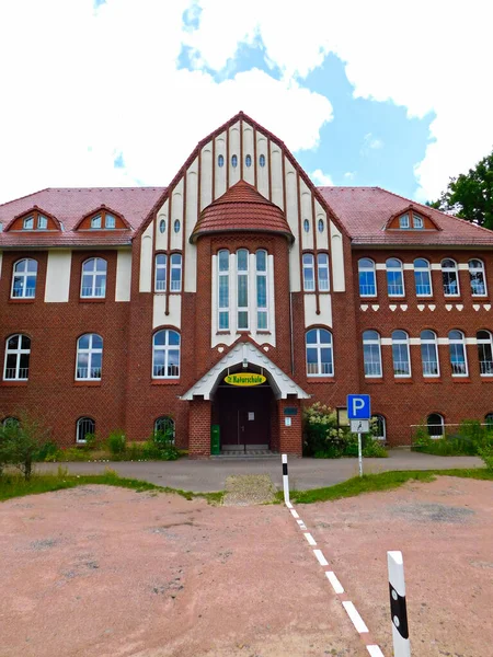 Темплин Бранденбургский Район Уккермарк Германия Июля 2020 Школа Природы Бывшая — стоковое фото