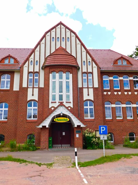 Templin Distrito Brandenburg Uckermark Alemanha Julho 2020 Escola Natureza Antiga — Fotografia de Stock