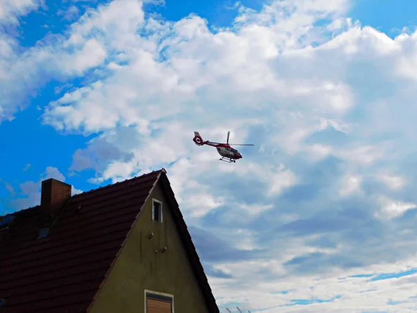 Темплин Бранденбургский Район Уккермарк Германия Июля 2020 Развертывание Вертолета Время — стоковое фото