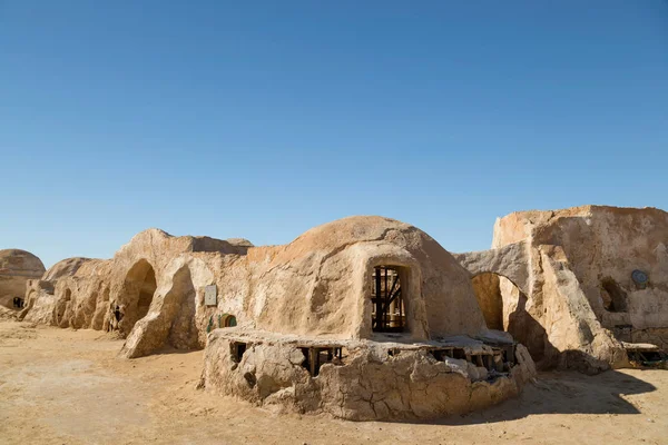 TOZEUR, TUNISIA - MAY 17, 2017: Houses from planet Tatouine, movie set for Star Wars movie