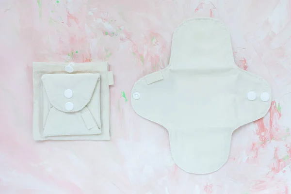 Almohadillas eco menstruales lavables, concepto de cero residuos —  Fotos de Stock