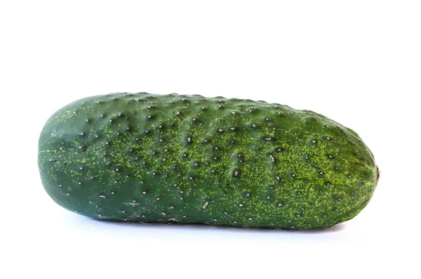 Pepino Verde Sabroso Aislado Sobre Fondo Blanco — Foto de Stock