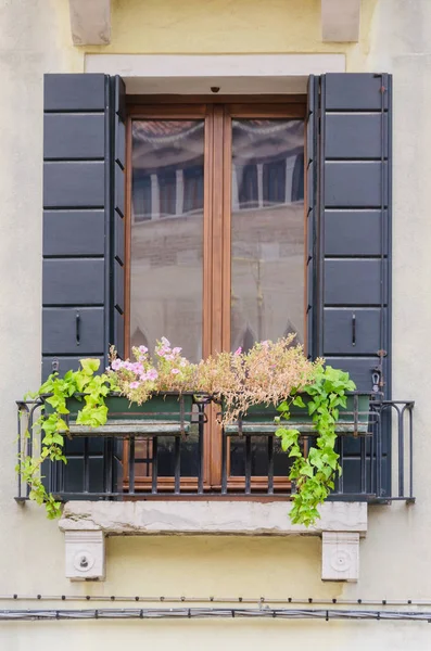 Die Besten Fenster Venedigs Bei Schönem Sonnigen Wetter — Stockfoto