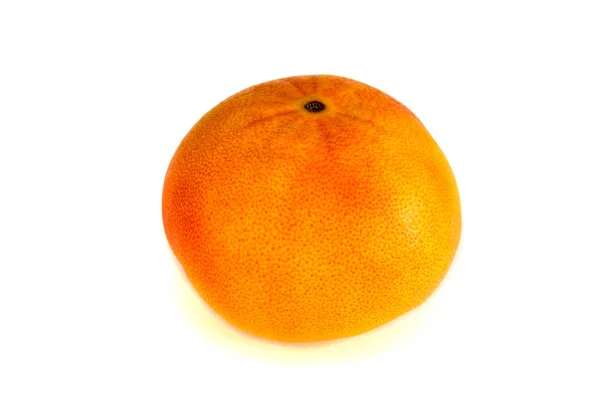 Plátků Grapefruitu Čerstvé Celé Bílém Pozadí — Stock fotografie