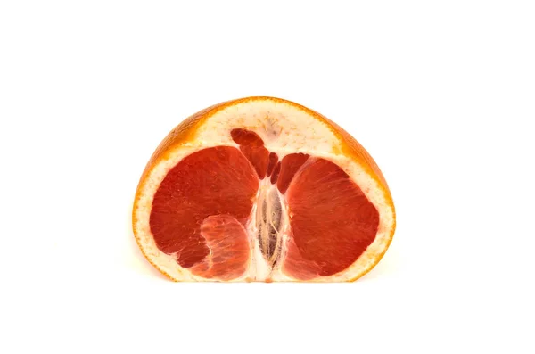 Sliced Grapefruit Fresh Whole White Background — Stock Photo, Image