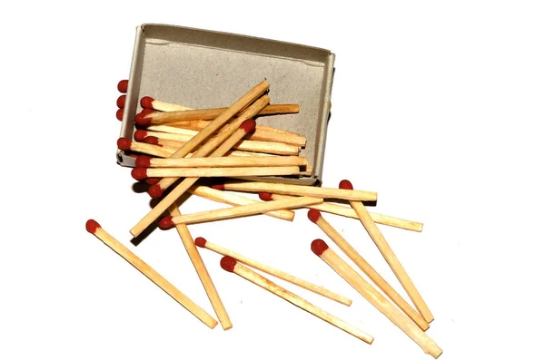 Unfolded Matches Boxes White Background — Stock Photo, Image