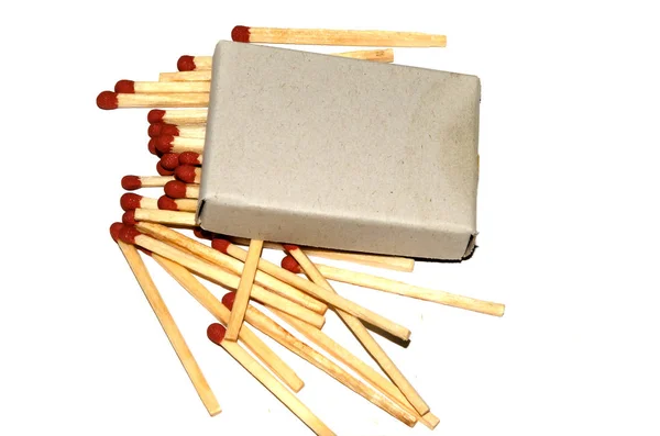 Unfolded Matches Boxes White Background — Stock Photo, Image