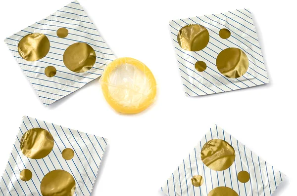 Bakgrunder Från Kondom Paket Liksom Ramar — Stockfoto
