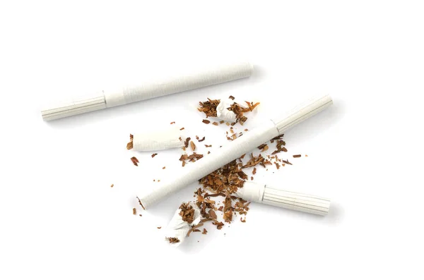 Cigarrillos Diferentes Sobre Fondo Blanco —  Fotos de Stock