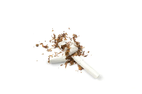 Differently Lying Cigarettes White Background — Stock Photo, Image