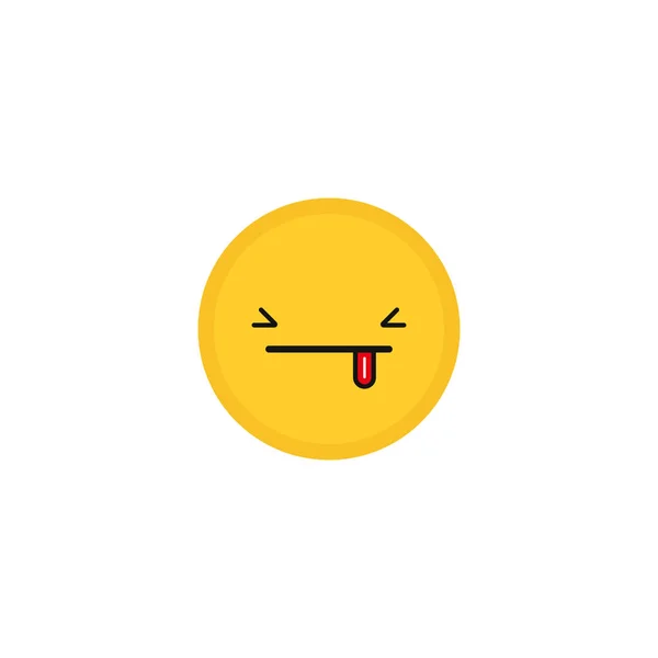 Soubor Emoji Reakcí Bílém Pozadí Vektorová Ilustrace Plochém Provedení — Stockový vektor