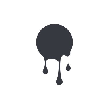 Damlayan boya ikonu seti. Mevcut sıvı. Boya akar. Vektör simgesi çizimi. Düz tasarım